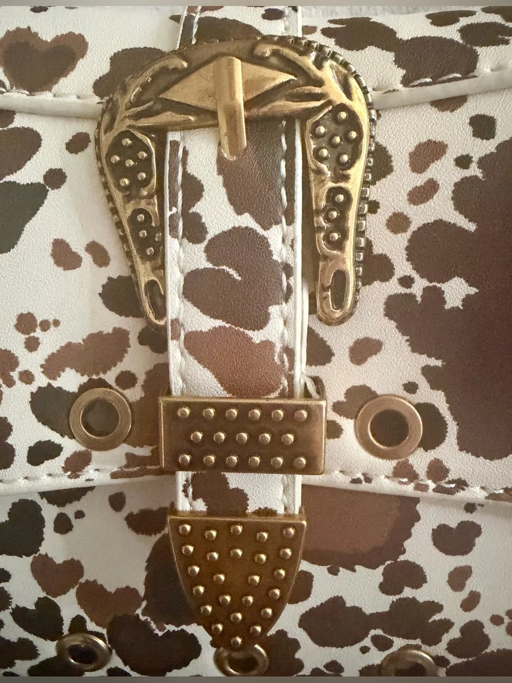 Betsey Johnson XO Isla Cow Heart Print Shoulder Bag NWT